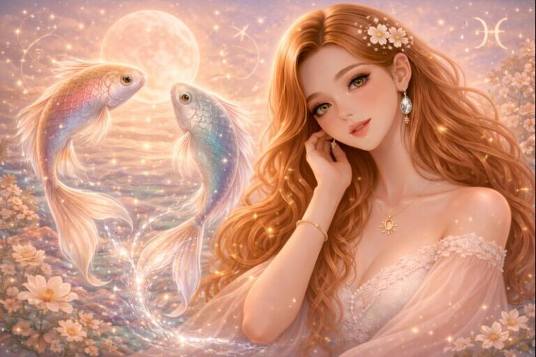 Balık burcu 2026 ruhsal yorumu, içsel güç ve yeni başlangıçları simgeleyen modern astroloji görseli