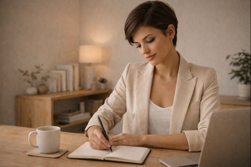 Başak burcunun ilişkilerde analiz eden ve detaylara odaklanan yapısını temsil eden bir çalışma ortamı