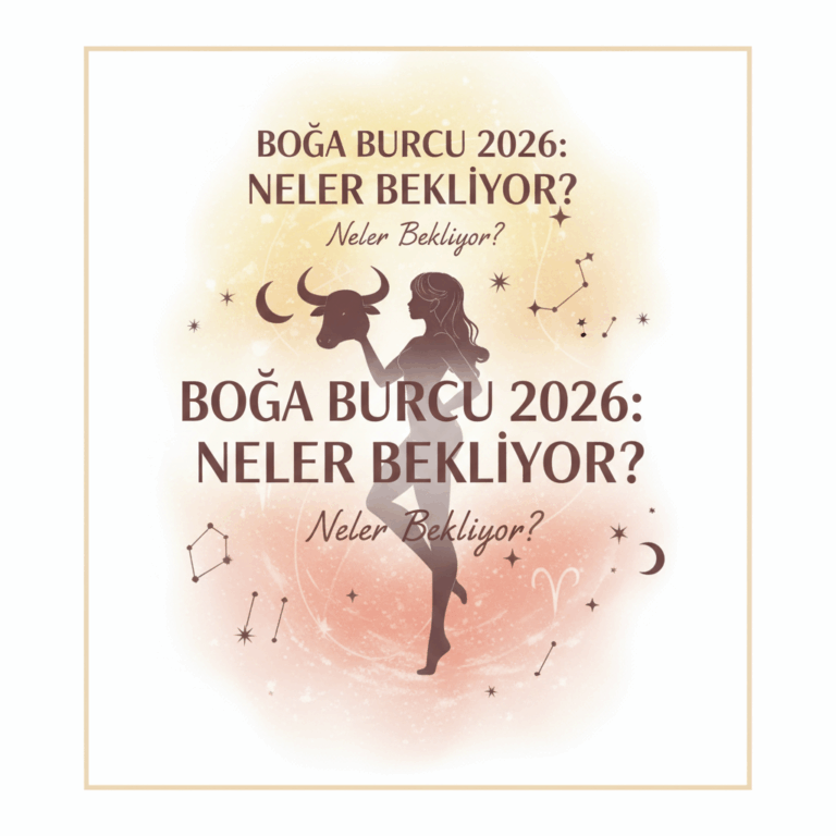 Boğa burcu 2026 ruhsal yorumu, içsel güç ve yeni başlangıçları simgeleyen modern astroloji görseli