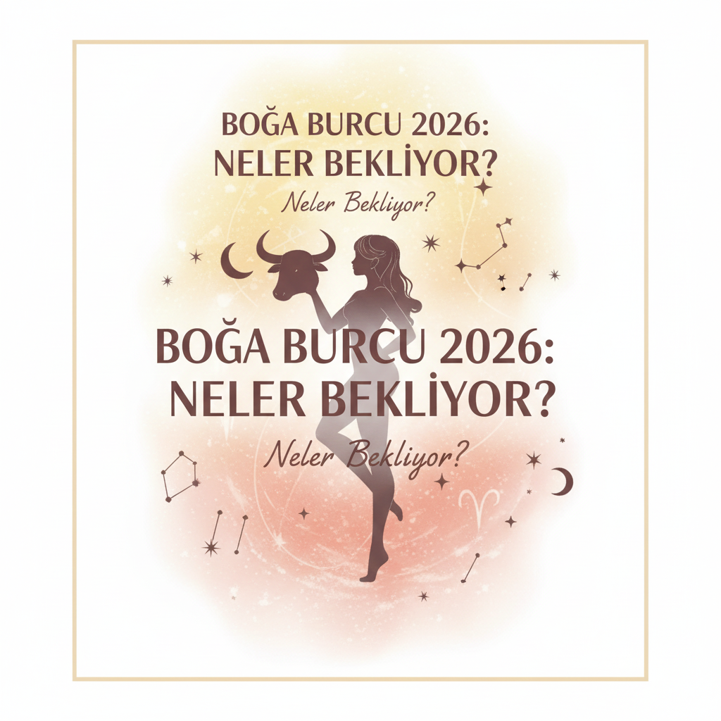 Boğa burcu 2026 ruhsal yorumu, içsel güç ve yeni başlangıçları simgeleyen modern astroloji görseli