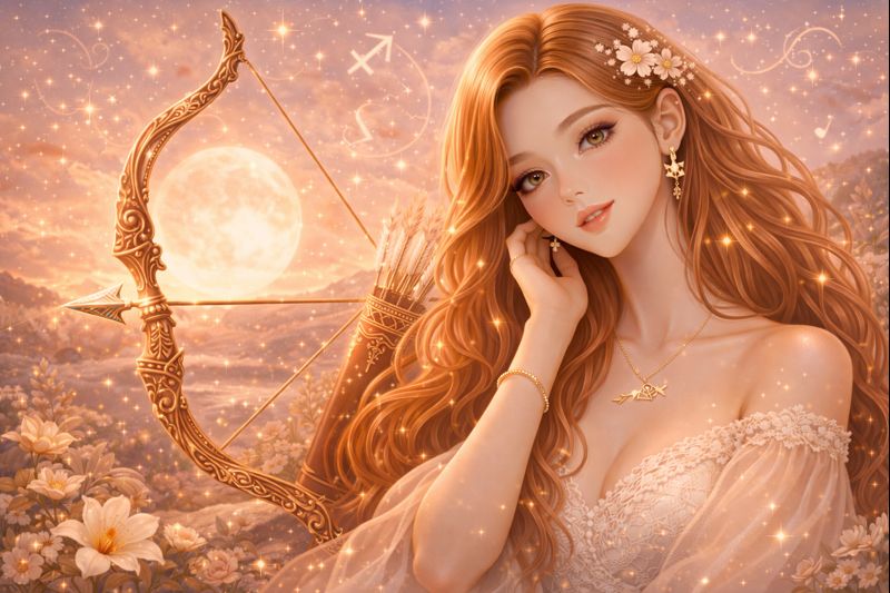 Yay burcu 2026 ruhsal yorumu, içsel güç ve yeni başlangıçları simgeleyen modern astroloji görseli